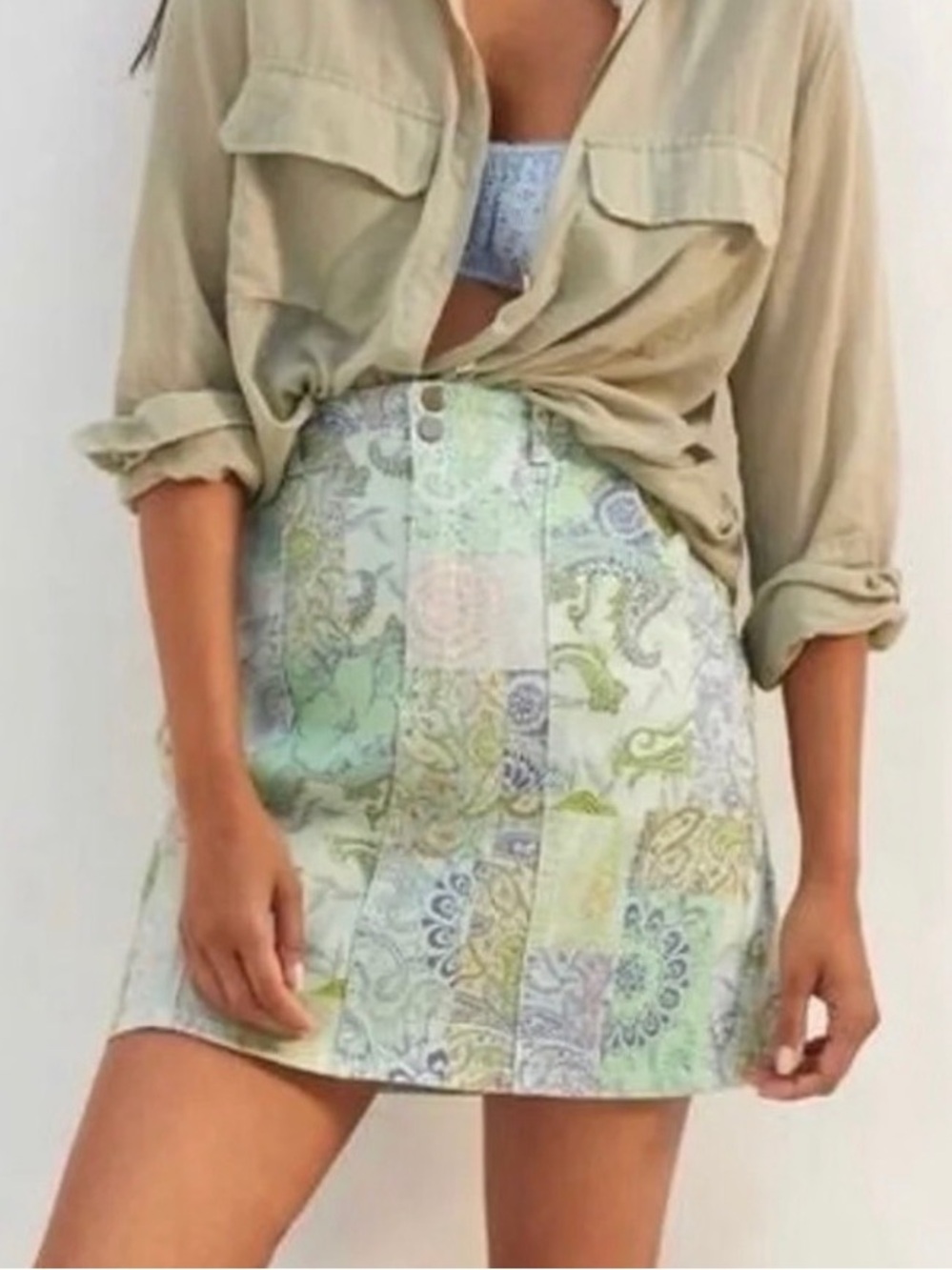 PILCRO patchwork skirt - image 2